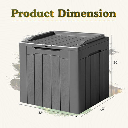 100 Gallon Large Resin Deck Box Waterproof Lockable Outdoor Storage Black