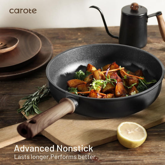 16 Piece Nonstick Pots and Pans Set Induction Compatible Kitchen Cookware