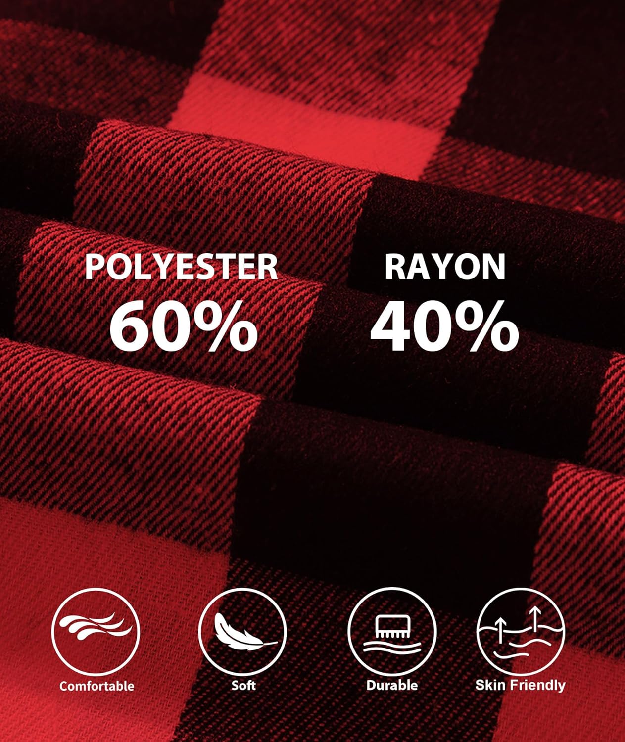 3 Pack Men's Flannel Hoodie Shirts Long Sleeve