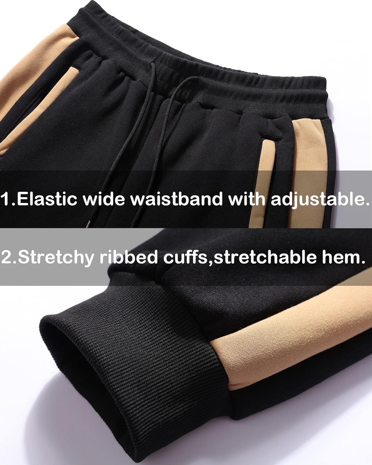 Men's 2 Pieces Tracksuits Drawstring Waistband Sweatsuit