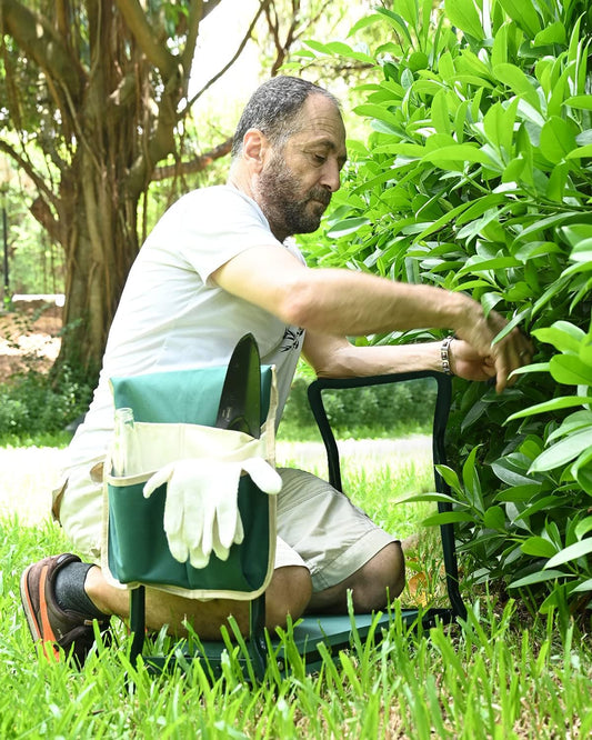 Upgraded Foldable Garden Kneeler and Seat with Soft Pad and Tool Pouches