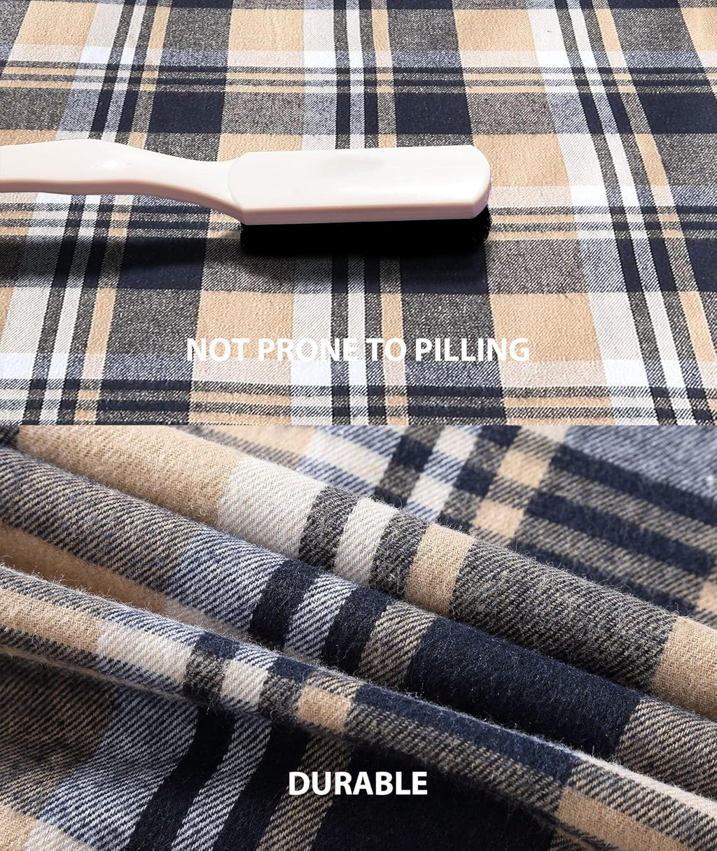 3 Pack Men's Flannel Hoodie Shirts Long Sleeve