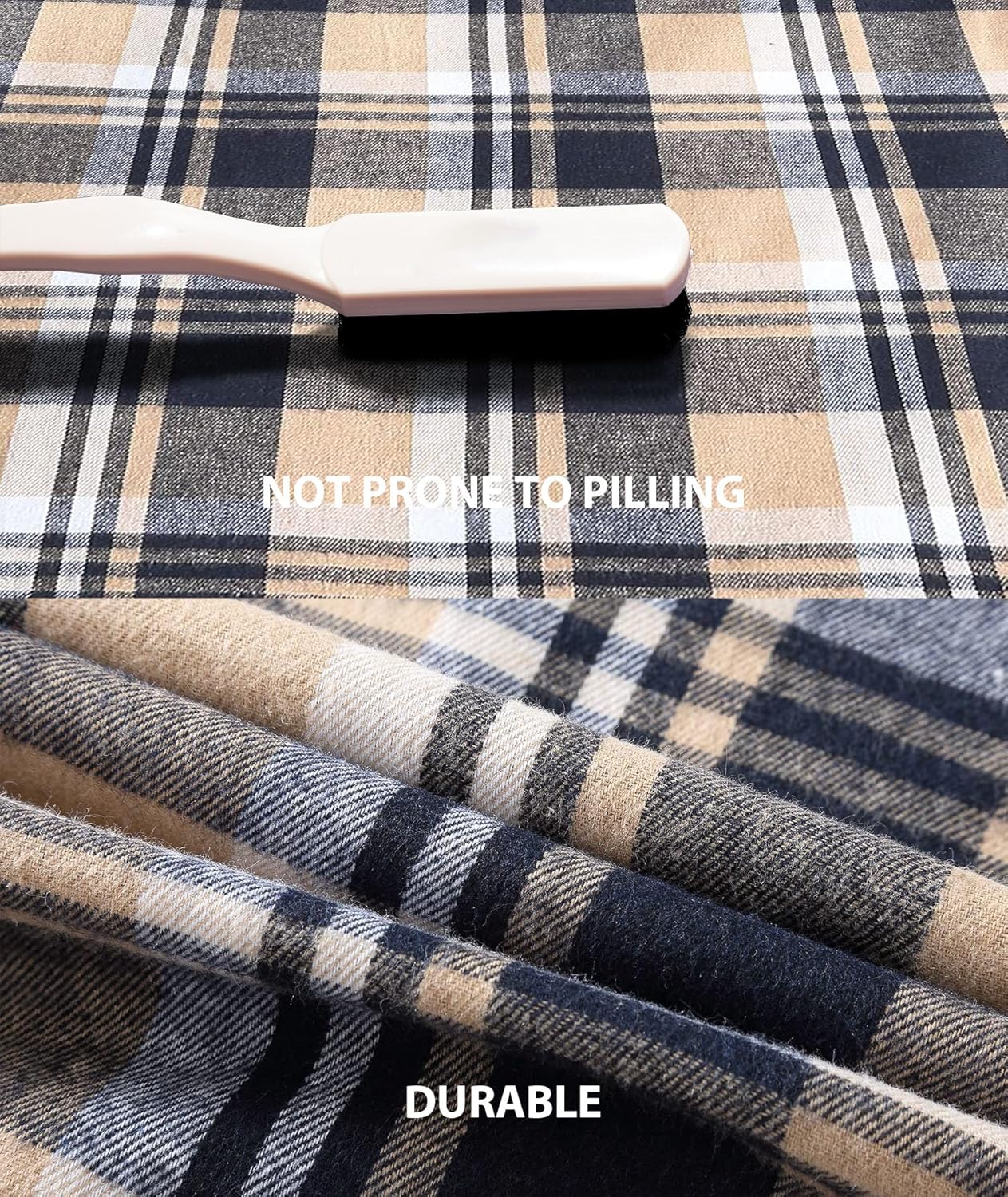 3 Pack Men's Flannel Hoodie Shirts Long Sleeve