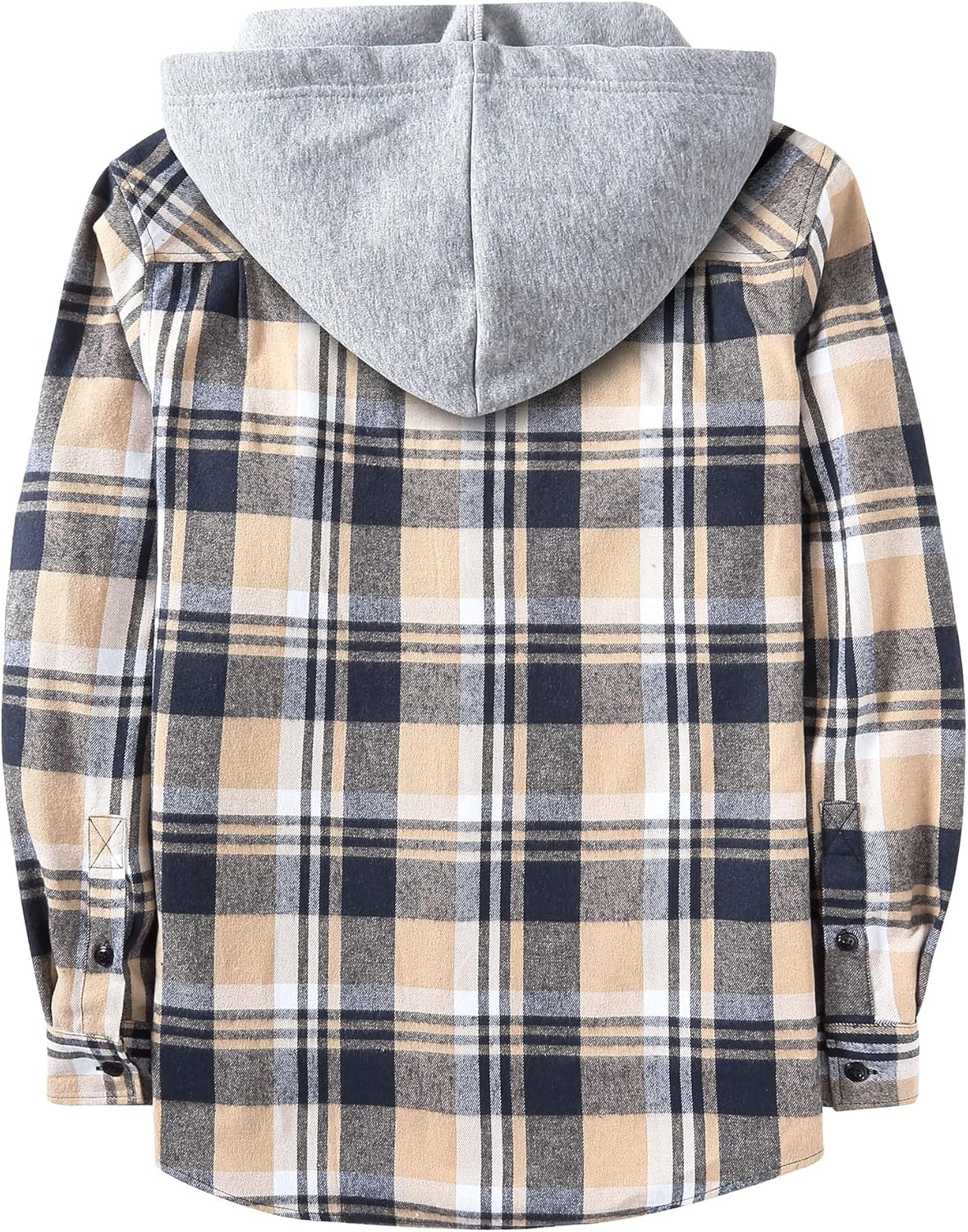 3 Pack Men's Flannel Hoodie Shirts Long Sleeve