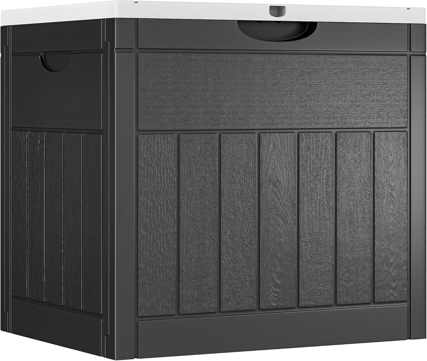 100 Gallon Resin Deck Box Weather Resistant Lockable Outdoor Storage Taupe