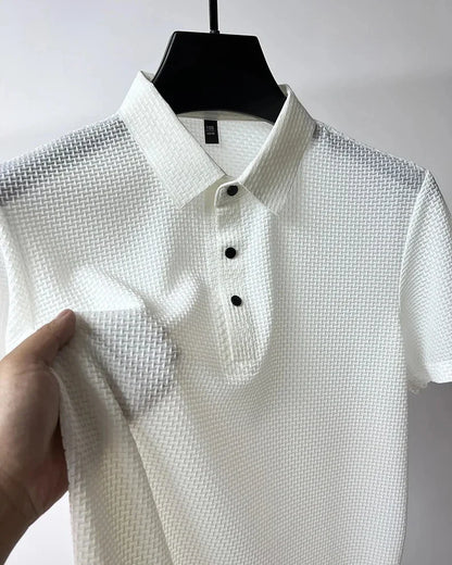 Men's Short Sleeve Top summer Ice Silk Breathable Polo T-shirts