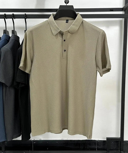 Men's Short Sleeve Top summer Ice Silk Breathable Polo T-shirts