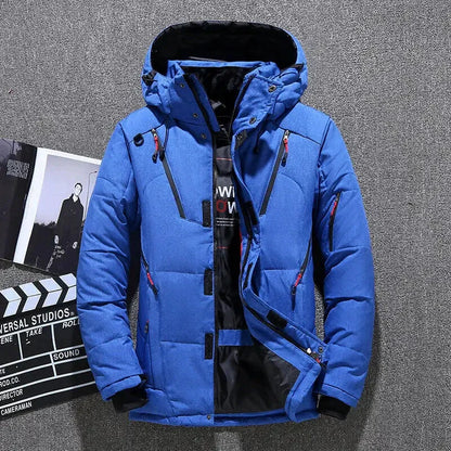 Men's Padded Hooded Down Zipper Jacket/Coat