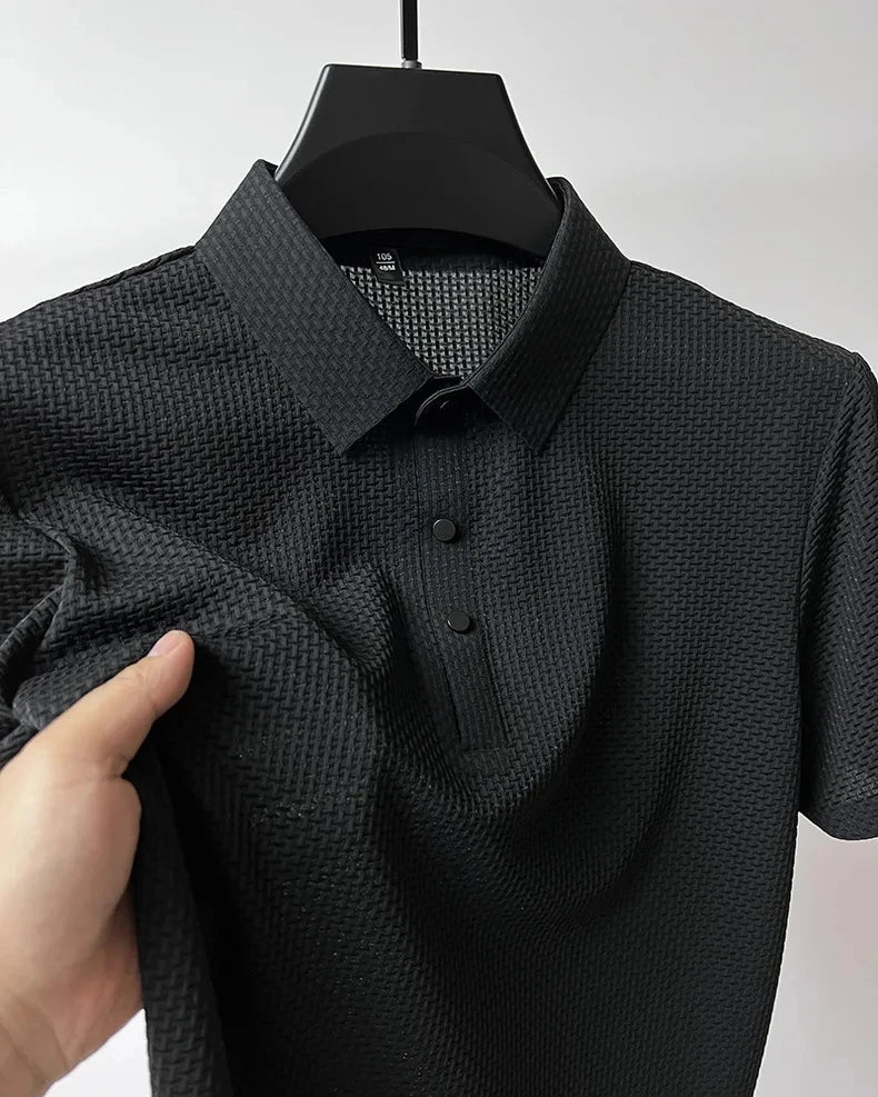 Men's Short Sleeve Top summer Ice Silk Breathable Polo T-shirts
