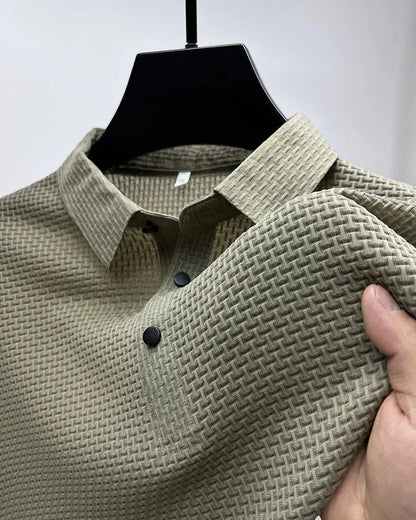 Men's Short Sleeve Top summer Ice Silk Breathable Polo T-shirts