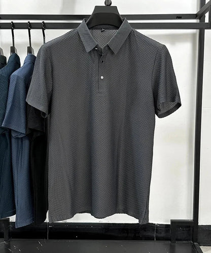 Men's Short Sleeve Top summer Ice Silk Breathable Polo T-shirts