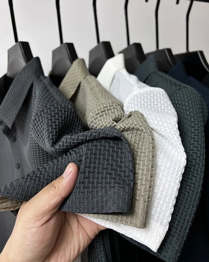 Men's Short Sleeve Top summer Ice Silk Breathable Polo T-shirts