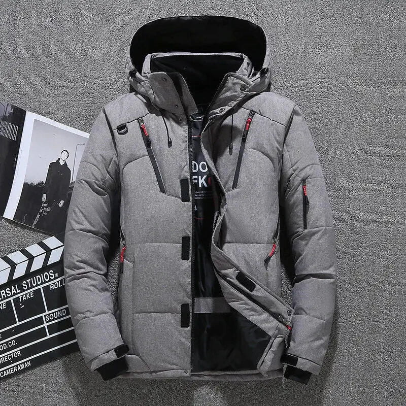 Men's Padded Hooded Down Zipper Jacket/Coat