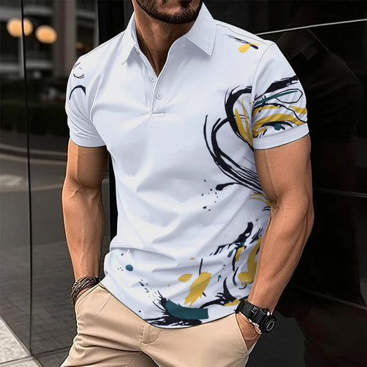 Trendy Short Sleeve Polo Shirt