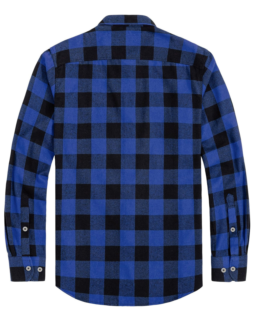 Men’s Flannel Shirt Regular Fit Plaid Cotton Long Sleeve Top