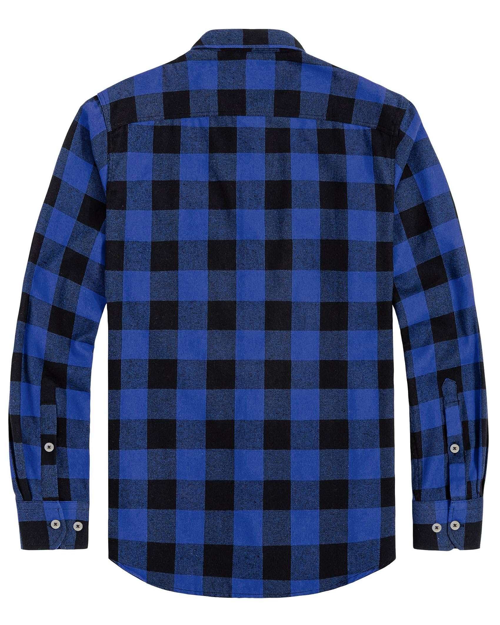 Men’s Flannel Shirt Regular Fit Plaid Cotton Long Sleeve Top