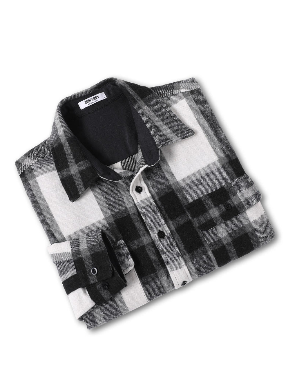 Mens Flannel Cotton Shirt Long Sleeve Plaid Button Down Casual Shirt